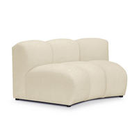 SOFAELEMENT Chenille Stoff Beige - Hellbraun/Schwarz, Holzwerkstoff/Kunststoff (147/70/89cm) - Makamii