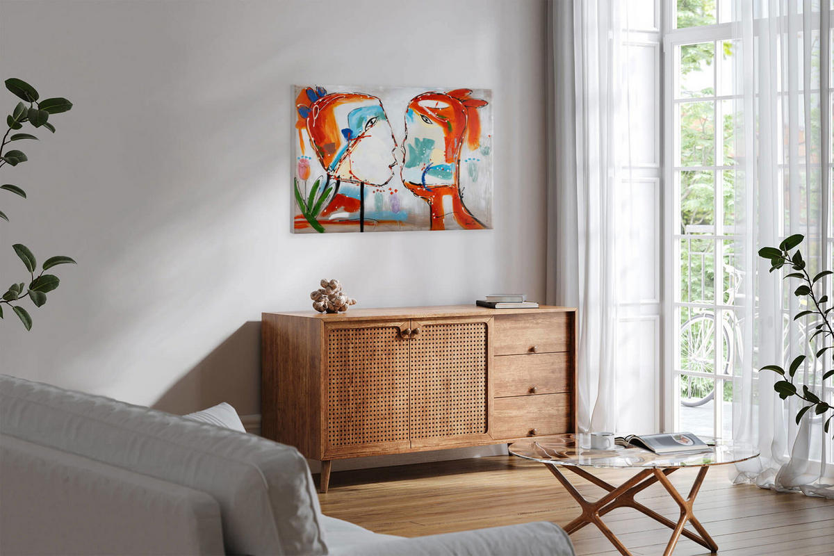 ÖLGEMÄLDE 100/75 cm - Multicolor, Holz/Textil (2.5/75cm) - KUNSTLOFT