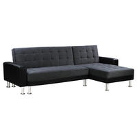 ECKSCHLAFSOFA Theo Schwarz/Grau - Grau, Textil (260/144cm) - Habitat Garten