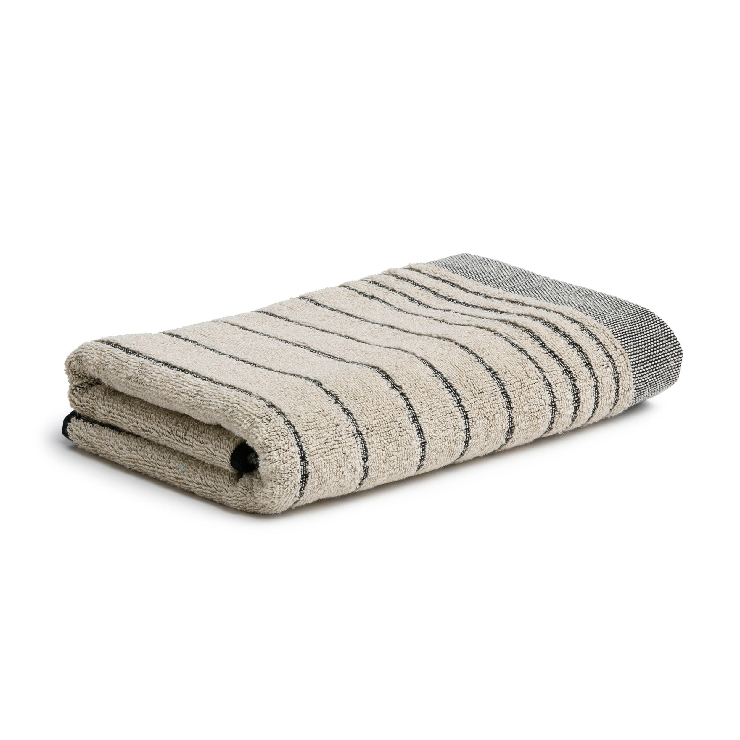 HANDTUCH EDEN - Schwarz/Naturfarben, Textil (50/100cm) - MÖVE