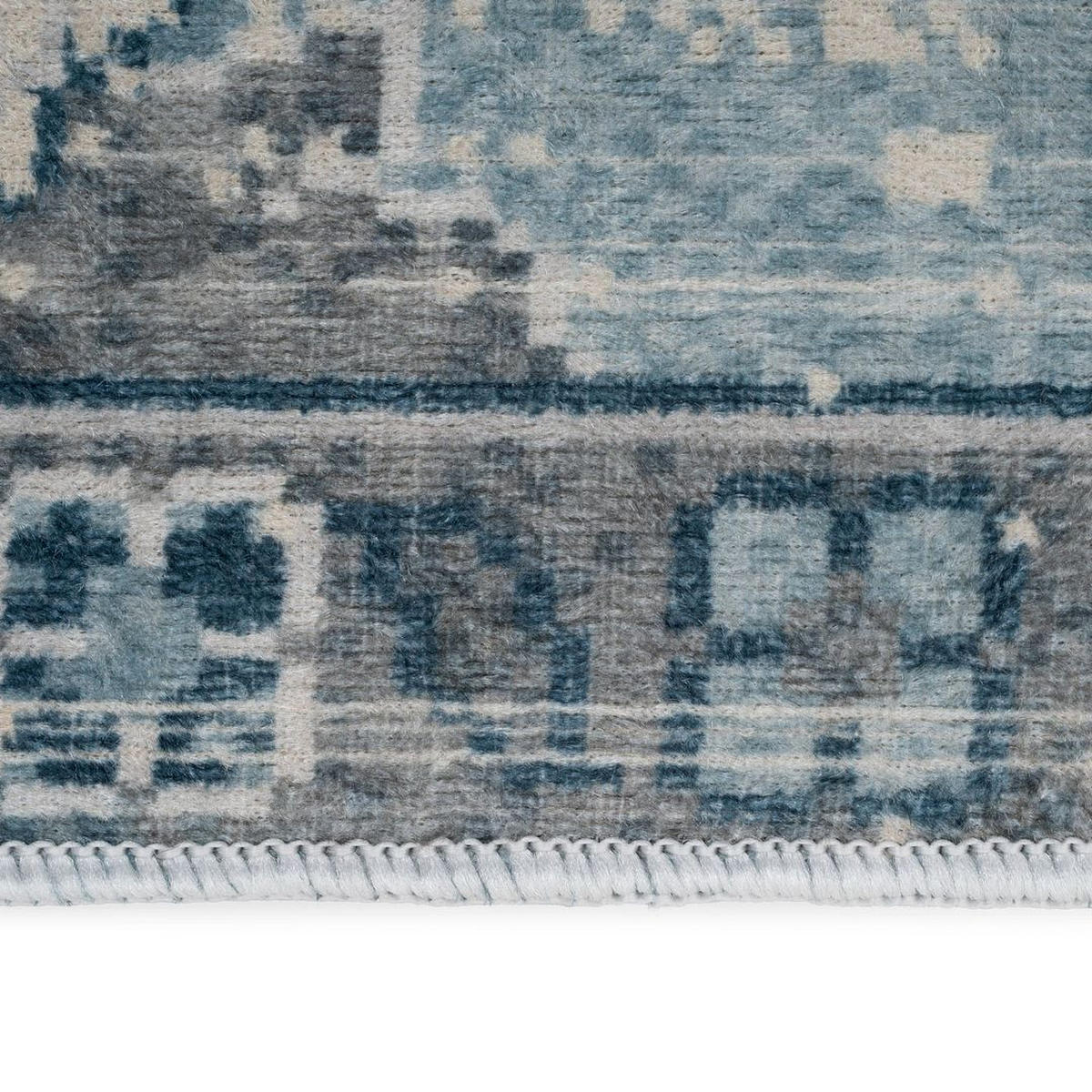 TEPPICH WASCHBAR Verona Evie Beige - Blau, Textil (119/170cm) - Kukoon Rugs