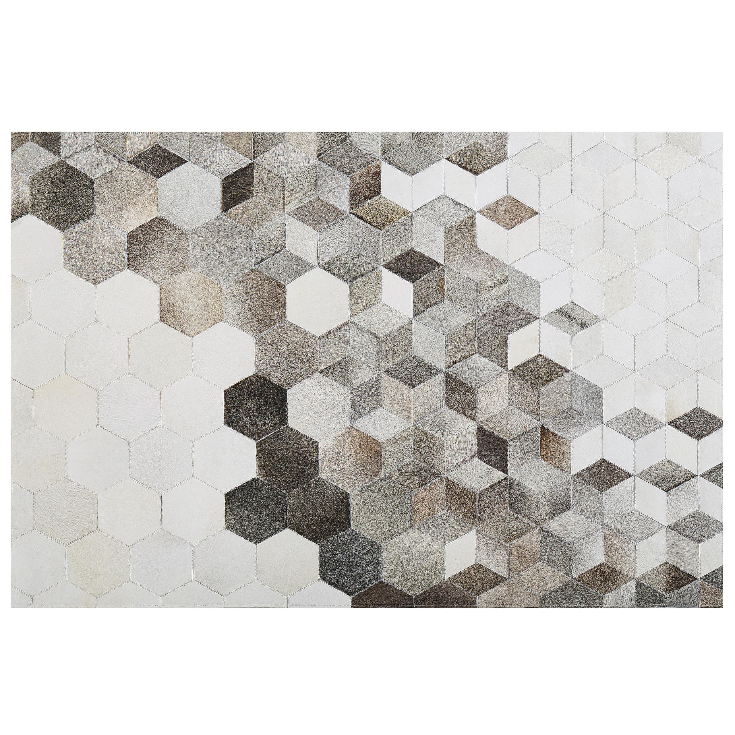 KURZFLOR-TEPPICH Sason 200/140 cm - Multicolor, Fell (140/200cm) - Beliani