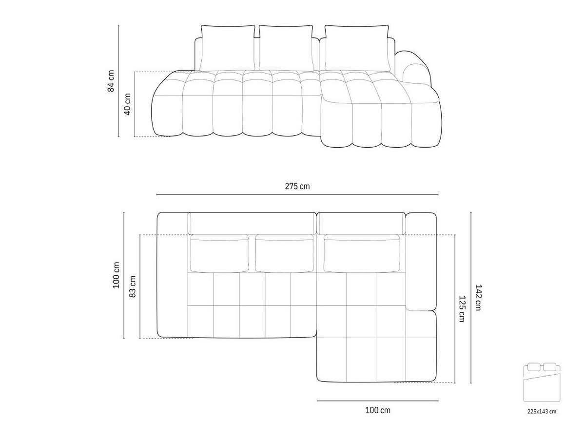 AUSKLAPPBARES-ECKSOFA rechts mit Container Linz aus Samt petrol 3 Sitzplätze - Petrol, Textil (142/275cm) - Cosmopolitan Design