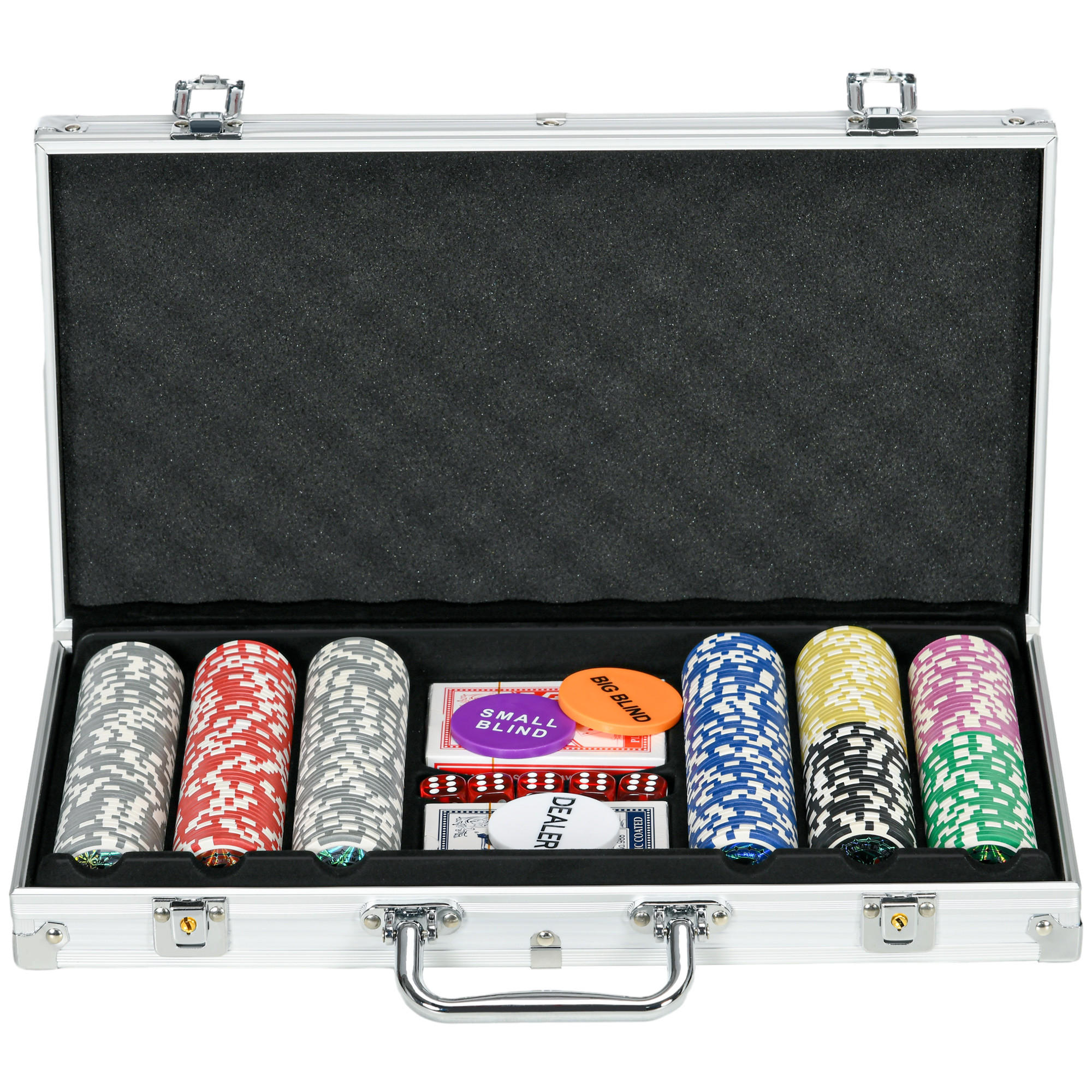 POKERSET DE-10945 Schwarz - Silberfarben, Metall (23/38.5cm) - ComfortXL