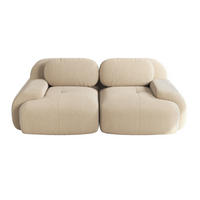 ECKSOFA 208/103/70 cm in Beige aus Cord mit modularem Design und rutschfester Unterseite - Beige, Textil (103/70/208cm) - Flora Grace