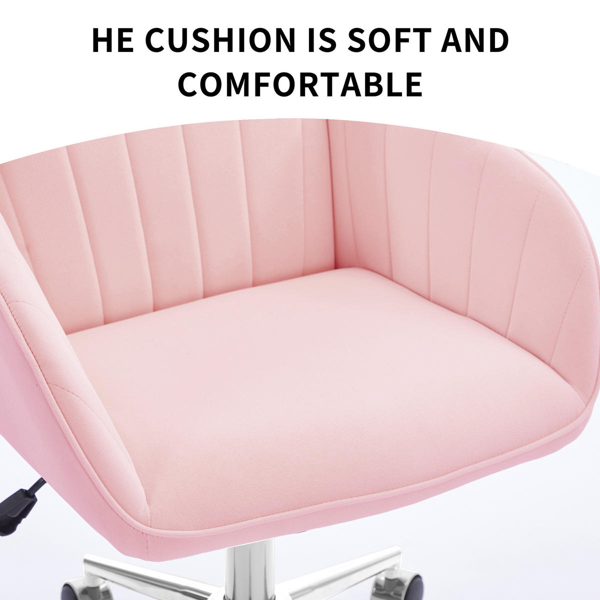 BÜROSTUHL Pink Höhenverstellbar - Pink, Metall (62/97/60cm) - PANGIVO