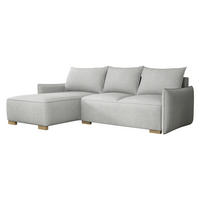 ECKSCHLAFSOFA Focus L - Hellgrau/Naturfarben, Holz/Textil (240/155cm) - MIRJAN24