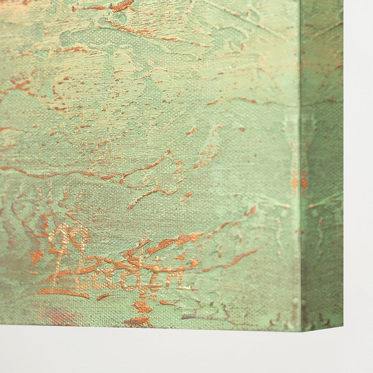 GEMÄLDE Ruhe vorm Sturm auf Keilrahmen 160x80 cm - Grün, Holz (160/80cm) - YS-art gallery