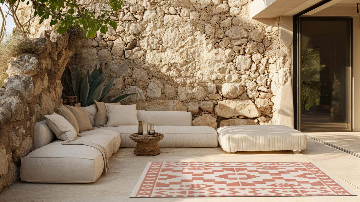 TEPPICH im ethnischen Stil rosa - Pink, Textil (120/170cm) - AFK Living