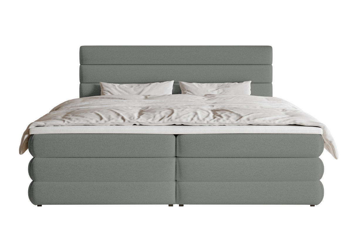 BOXBETT Alegre Grau Chenille 160/200 cm - Schwarz/Grau, Kunststoff/Textil (160/200cm) - Selsey