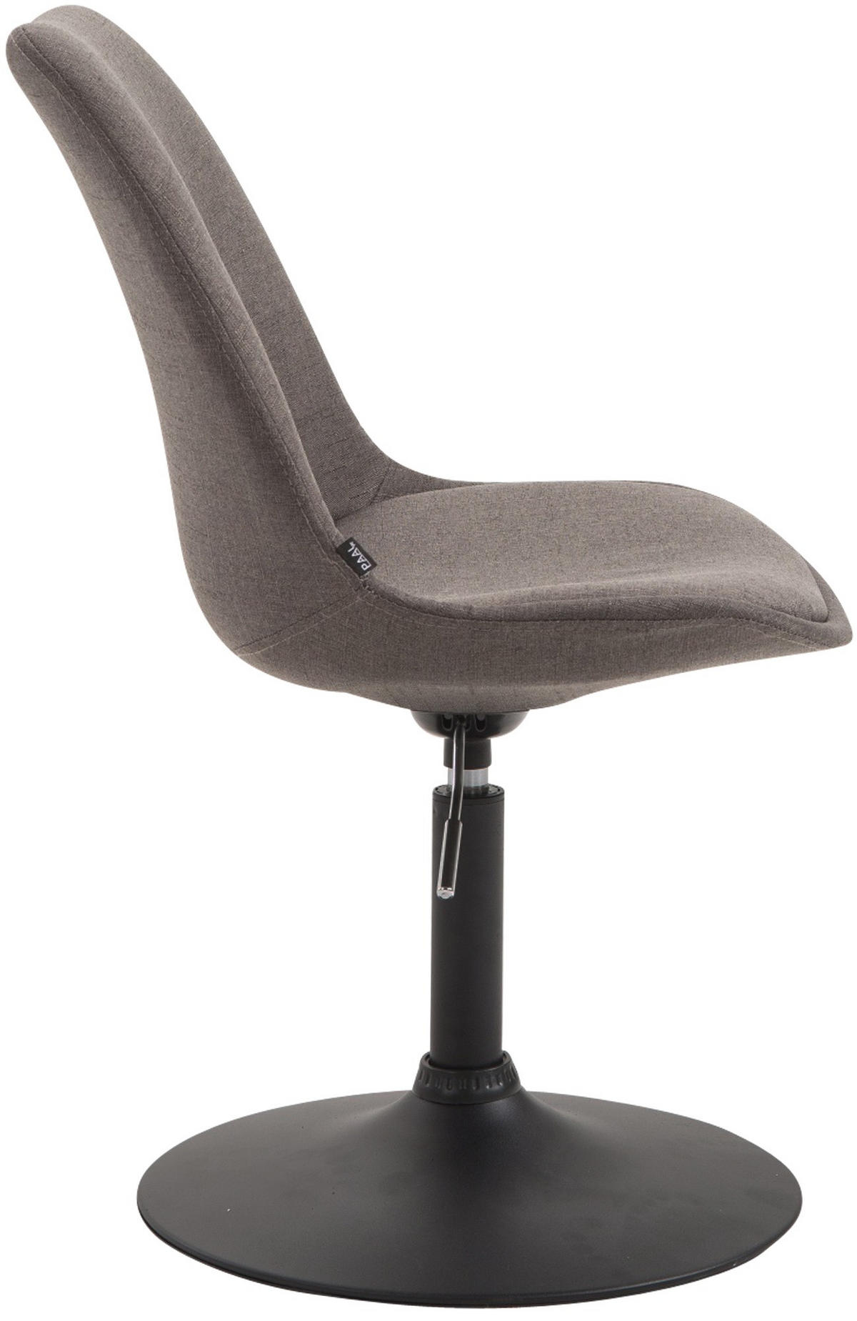 DREHSTUHL Stoff dunkelgrau - Dunkelgrau/Schwarz, Textil/Metall (48/76/57cm) - CLP