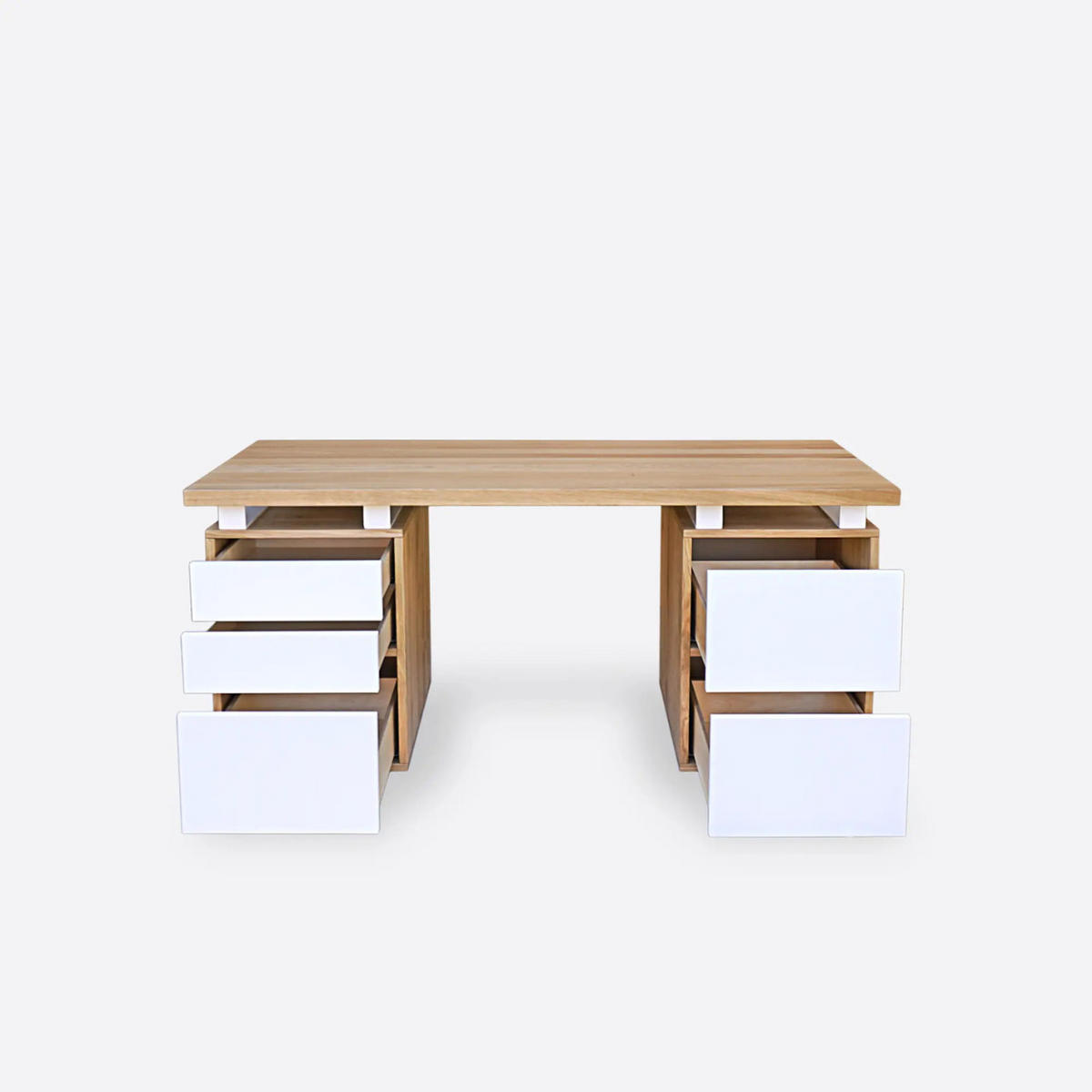 SCHREIBTISCH mit Holzplatte und Schubladen DORIS I - Eichefarben, Holz (70/160/75cm) - Rawood Furniture