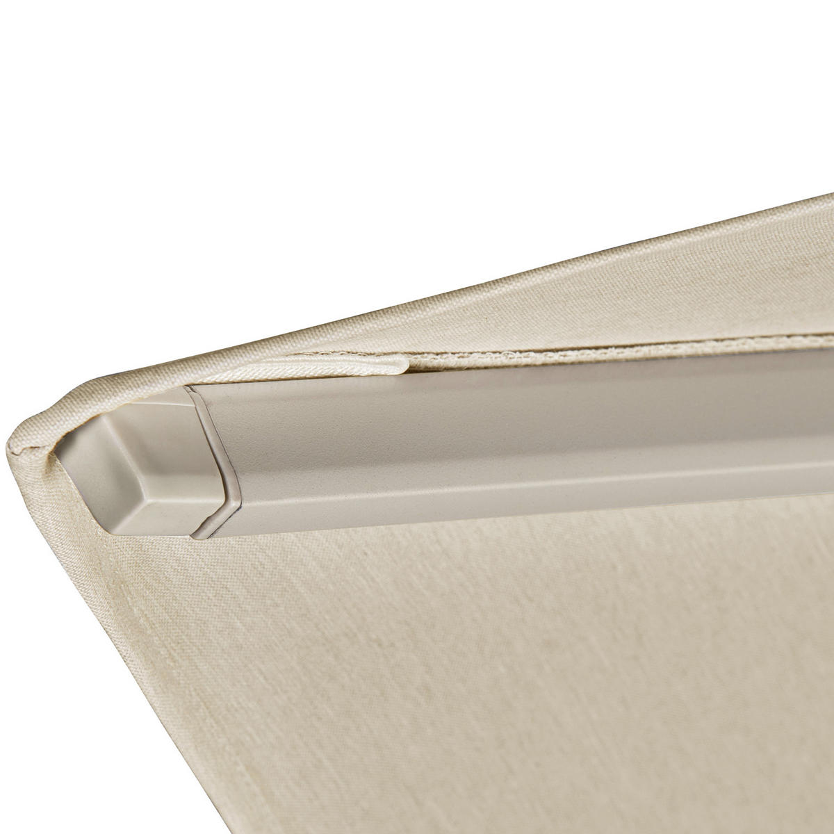 AMPELSCHIRM rechteckig 2.6 x 3.5 m Challenger T² Premium 360° kippbar natur/sand - Creme, Metall (350/260cm) - Platinum