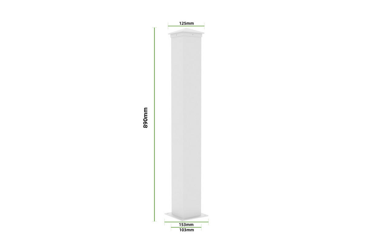 VORGARTENZAUN 2er-Set Niesen weiß 1,9m H.90cm aluminium - Weiß, Metall (378/89cm) - Casanoov