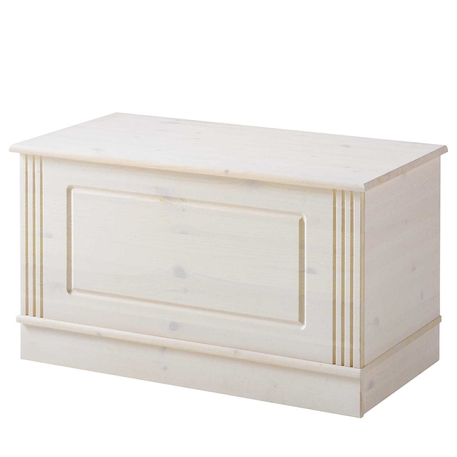 GARDEROBENBANK - Kiefer massiv - Weiß, Holz (80/45/42cm) - home24