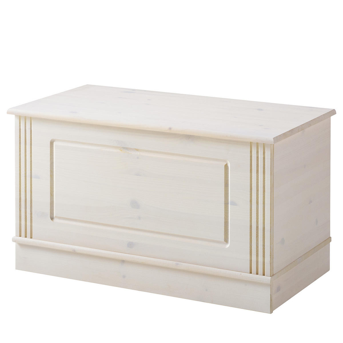 GARDEROBENBANK - Kiefer massiv - Weiß, Holz (80/45/42cm) - home24