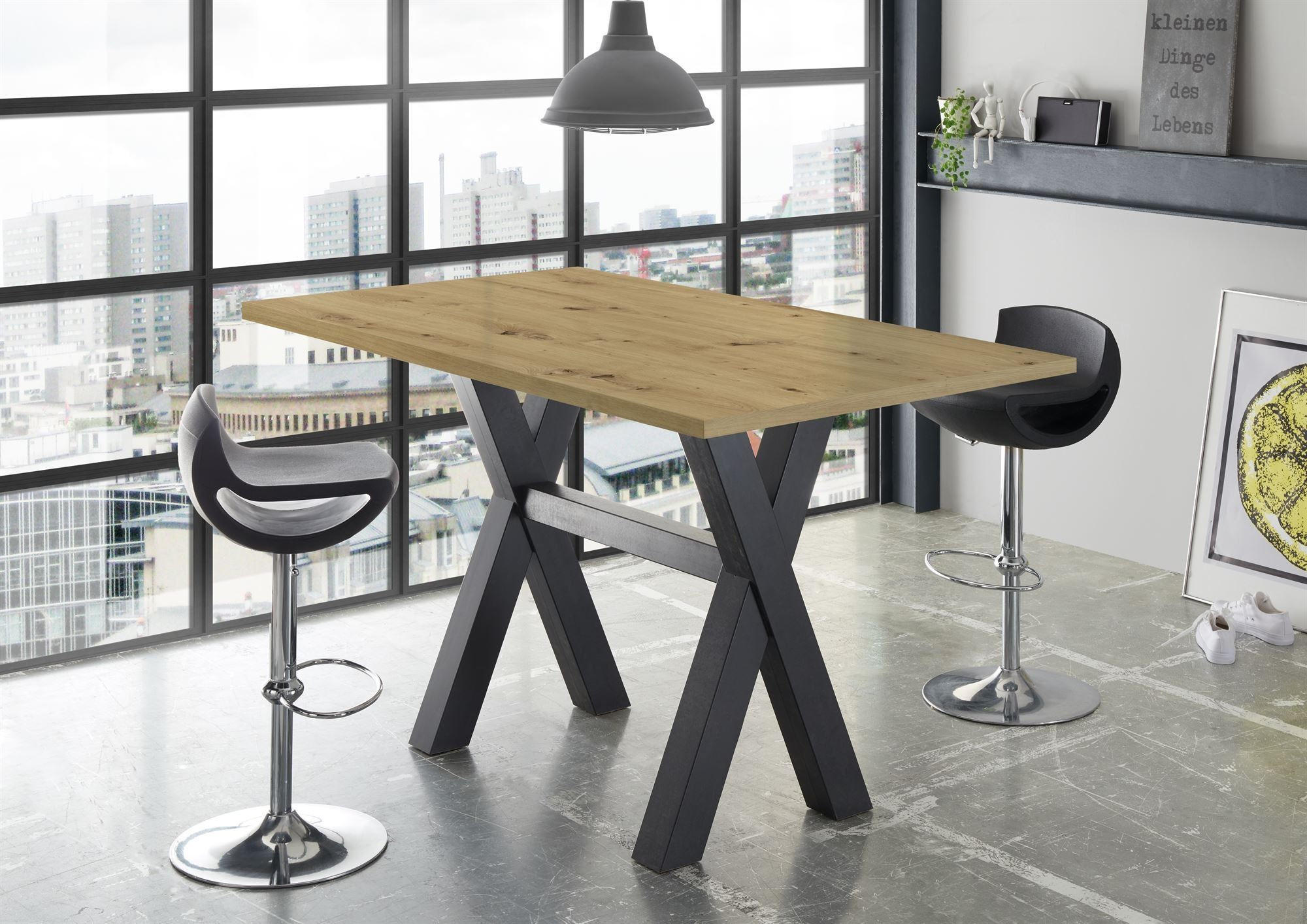 STEHTISCH Essa 2 140 x 70 x 105 aus Holzwerkstoff Asteiche - Naturfarben, Holz (70/105/140cm) - 58aufmkessel