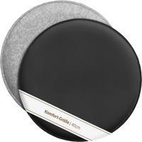 SITZKISSEN zum Wenden Filz und Kunstleder 2er Set - Hellgrau, Textil (40/40/2cm) - Miqio Design