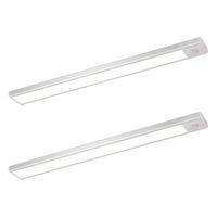 LED-UNTERBAULEUCHTE Berg II 40/4/1cm(2er-set) - Silberfarben, Metall (40/4/1cm) - Nettlife