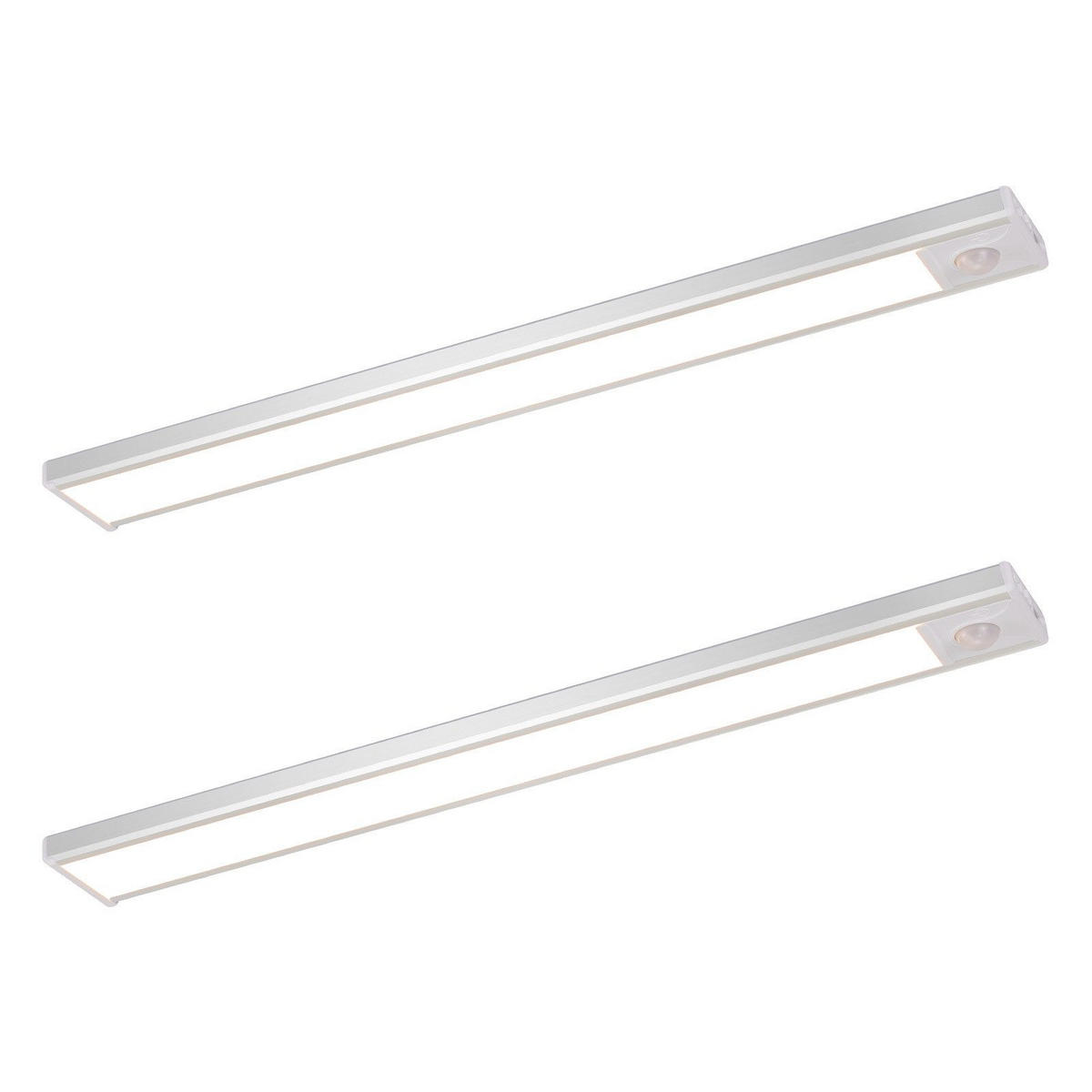 LED-UNTERBAULEUCHTE Berg II 40/4/1cm(2er-set) - Silberfarben, Metall (40/4/1cm) - Nettlife