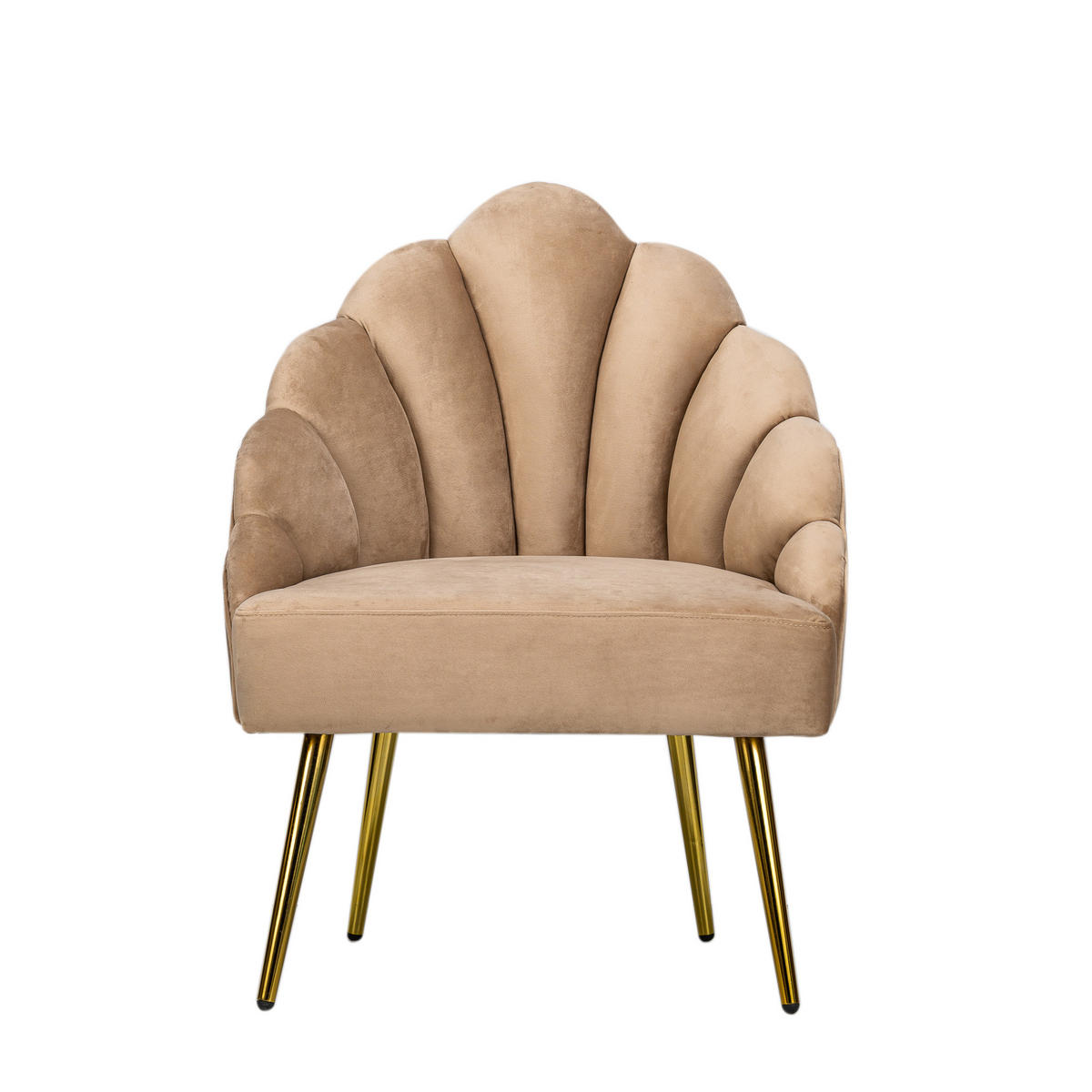 SESSEL Samt Beige - Beige, Textil (63/89/60cm) - Nordlys