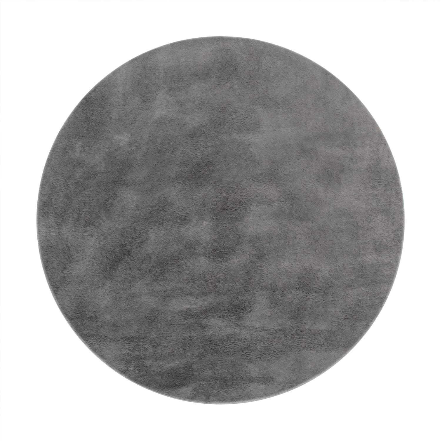 HOCHFLORTEPPICH 160/160 cm Soft 380 - Anthrazit, Kunststoff (160/160cm) - Paco Home