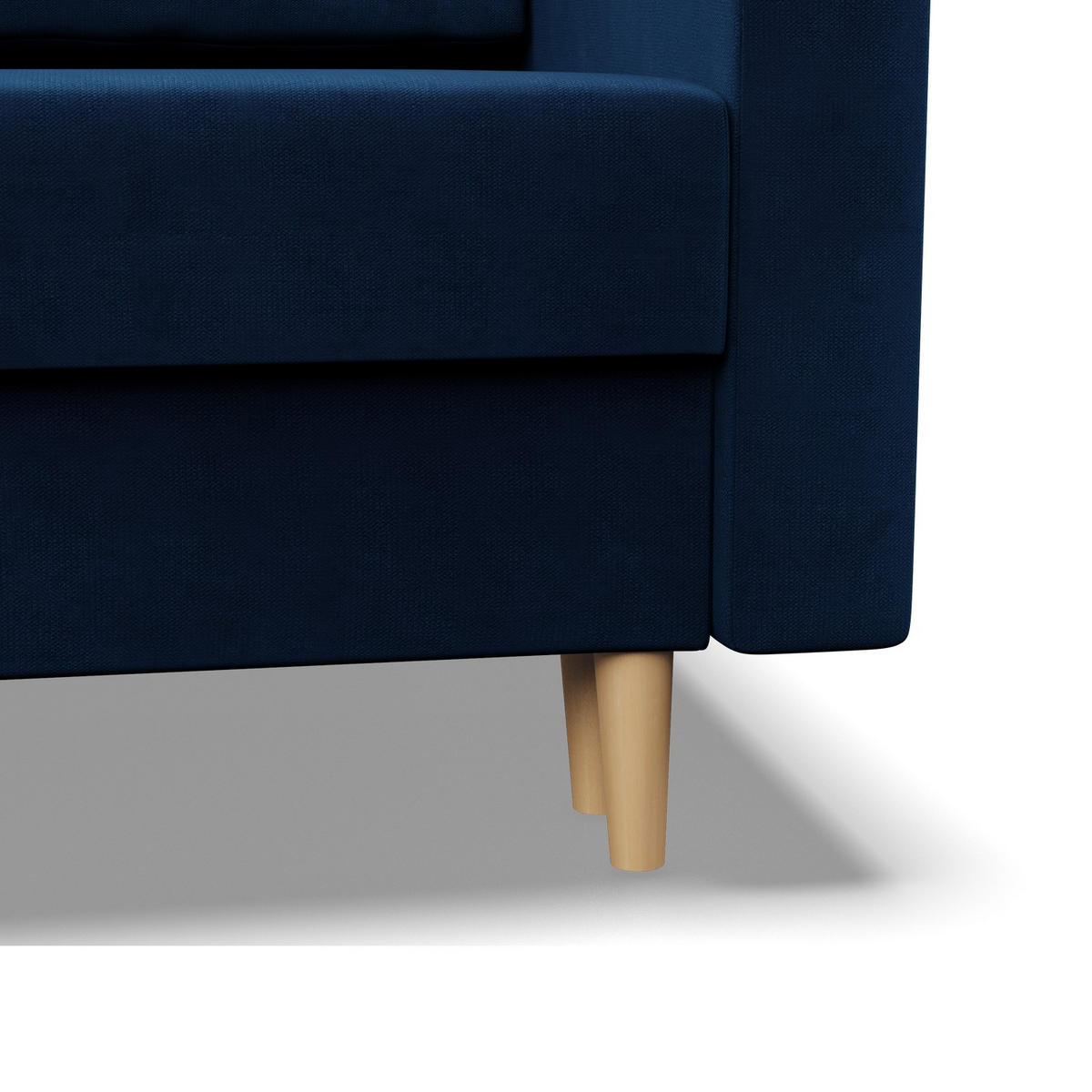 ECKSOFA LINKS MIT SCHLAFFUNKTION BLANK, Dunkelblau - Blau, Textil (223/175cm) - Mebligo