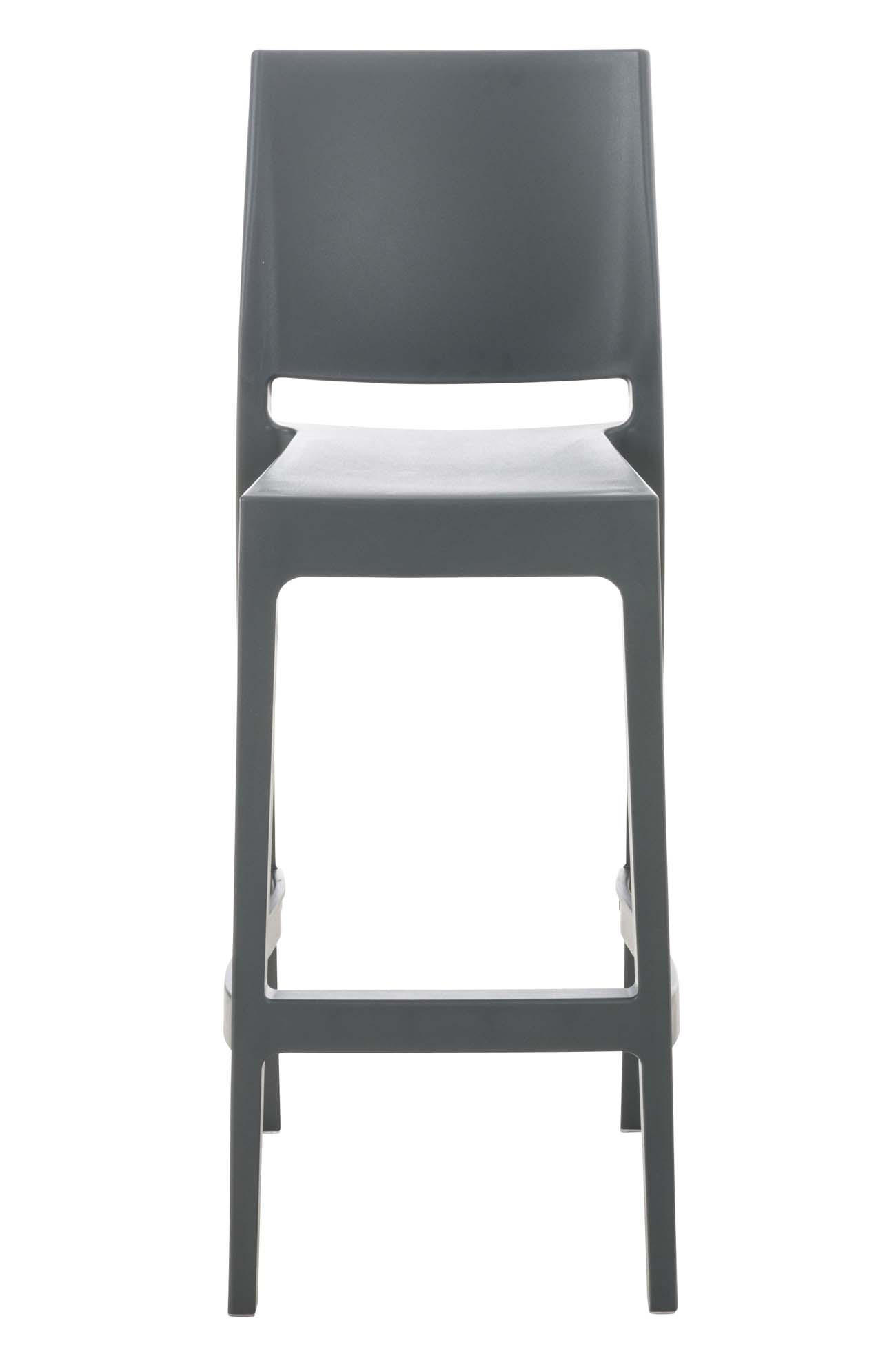 BARHOCKER MIAMI Dunkelgrau Kunststoff - Dunkelgrau, Kunststoff (45/105/51cm) - DELUKE