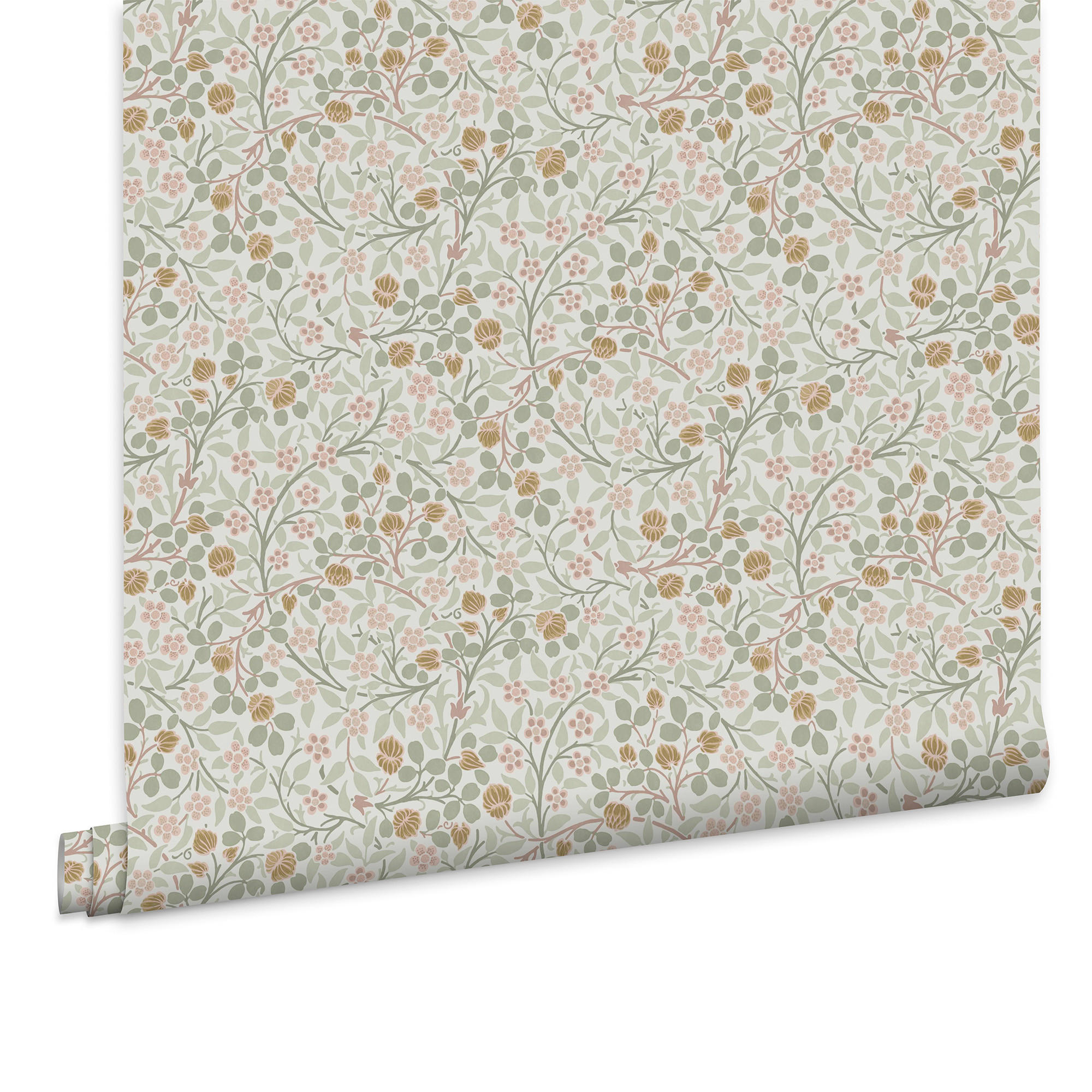 VLIESTAPETE Kleeblätter im Frühling 1000x52cm - Beige, Papier/Kunststoff (52/1000cm) - William Morris at Home