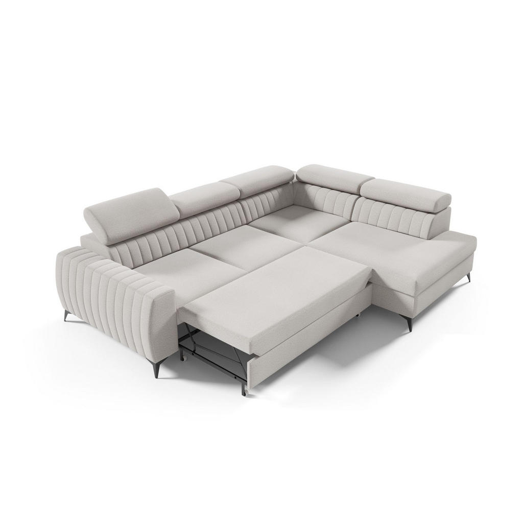 Thumbnail - Fun Möbel Ecksofa, Creme, Textil, Ottomane rechts, 270x200 cm, Wohnzimmer, Sofas & Couches, Wohnlandschaften, Ecksofas