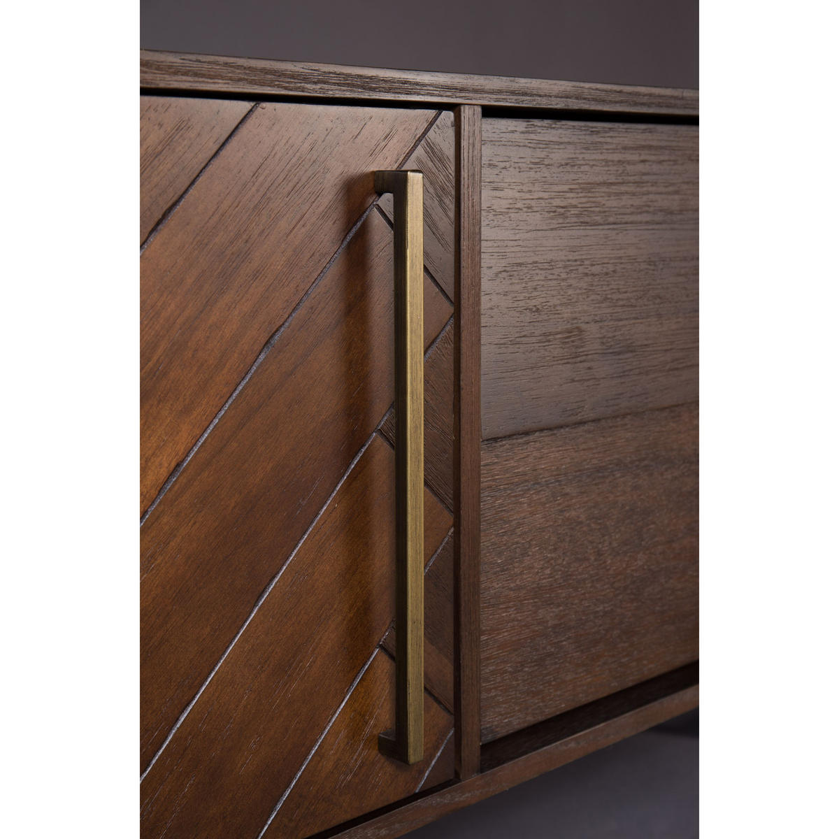 SIDEBOARD Klasse Nierdig Dunkelbraun - Braun, Holz (180/60/45cm) - Dutchbone