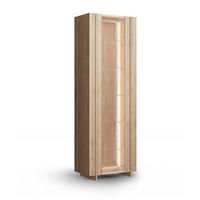 VITRINE Travertino Wildeiche Gebleicht 68 / 41 / 206cm ohne Travertin Naturstein - Wildeiche, Holz (68/206/41cm) - Feldmann-Wohnen