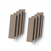 AKUSTIČNA PLOŠČA Grivola Rjava 8 kosov - rjava, leseni material (120/40/1.8cm) - Livinity®