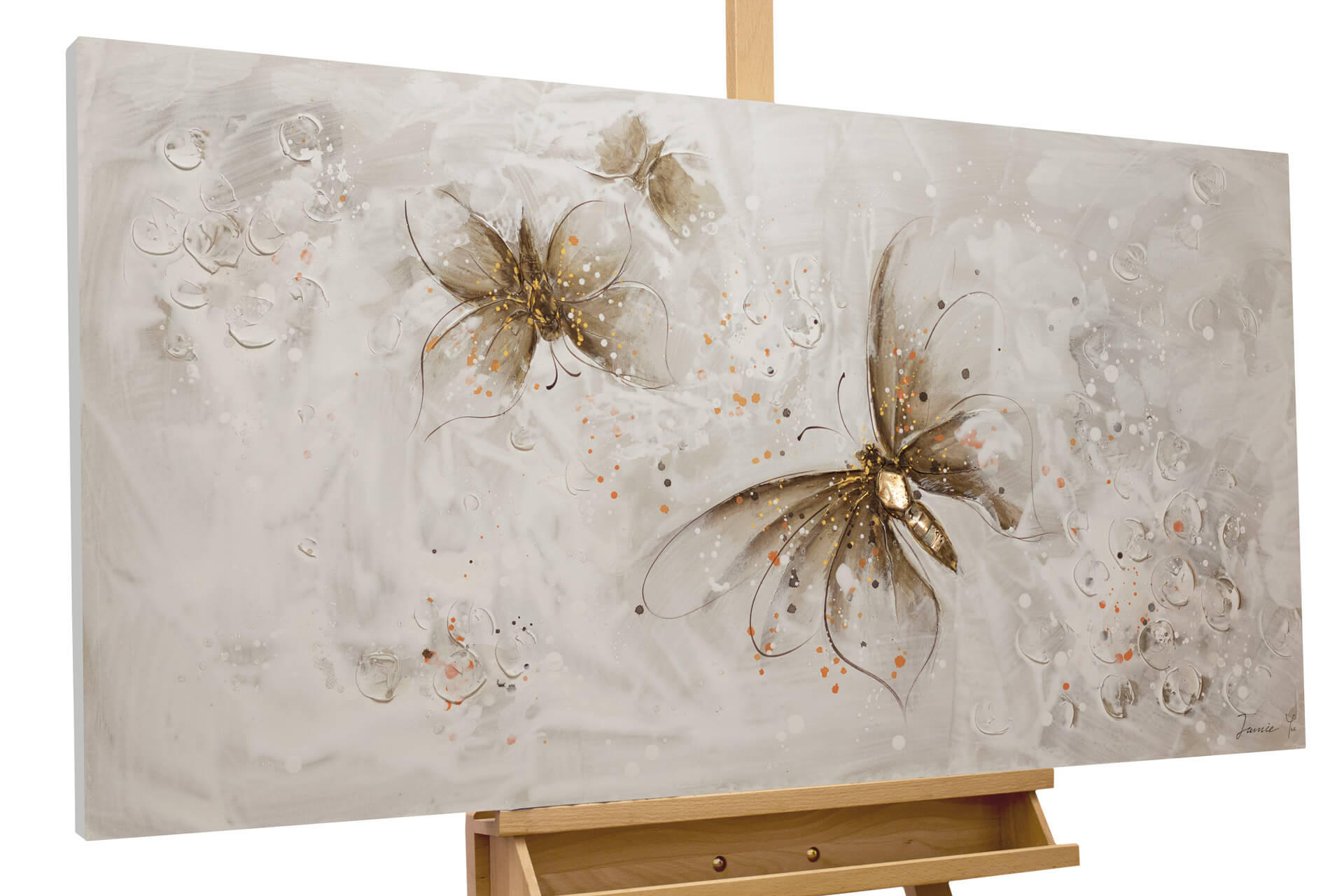 ACRYLBILD HANDGEMALT 120/60 cm - Braun, Holz/Textil (120/60cm) - KUNSTLOFT