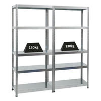 SCHWERLASTREGAL Steel Eagle 2er-Set mit 2x 180x80x40 cm Fachlast 130 kg Verzinkt - Silberfarben, Metall (160/180/40cm) - PROREGAL