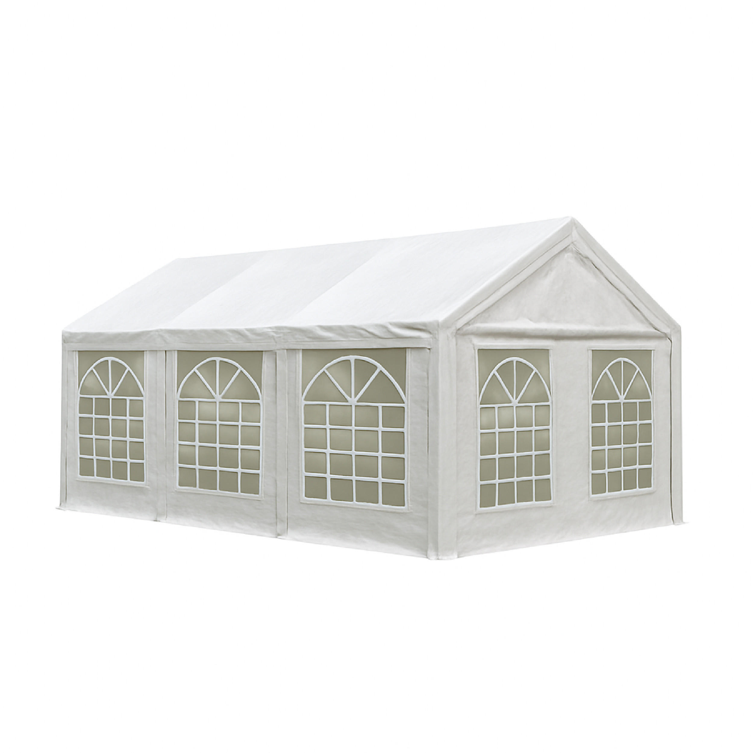 DACHPLANE Livingston - Zeltabdeckung für 4x8 Meter, PVC weiss 480g/m². BxTxH: 800x400x310 cm - Weiß, Kunststoff (800/0.3/400cm) - TPFGarden