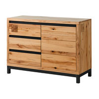 SIDEBOARD Kernbuche 120x45x85 natur geölt VILLANDERS #110 - Braun, Holz (120/85/45cm) - Massivmoebel24