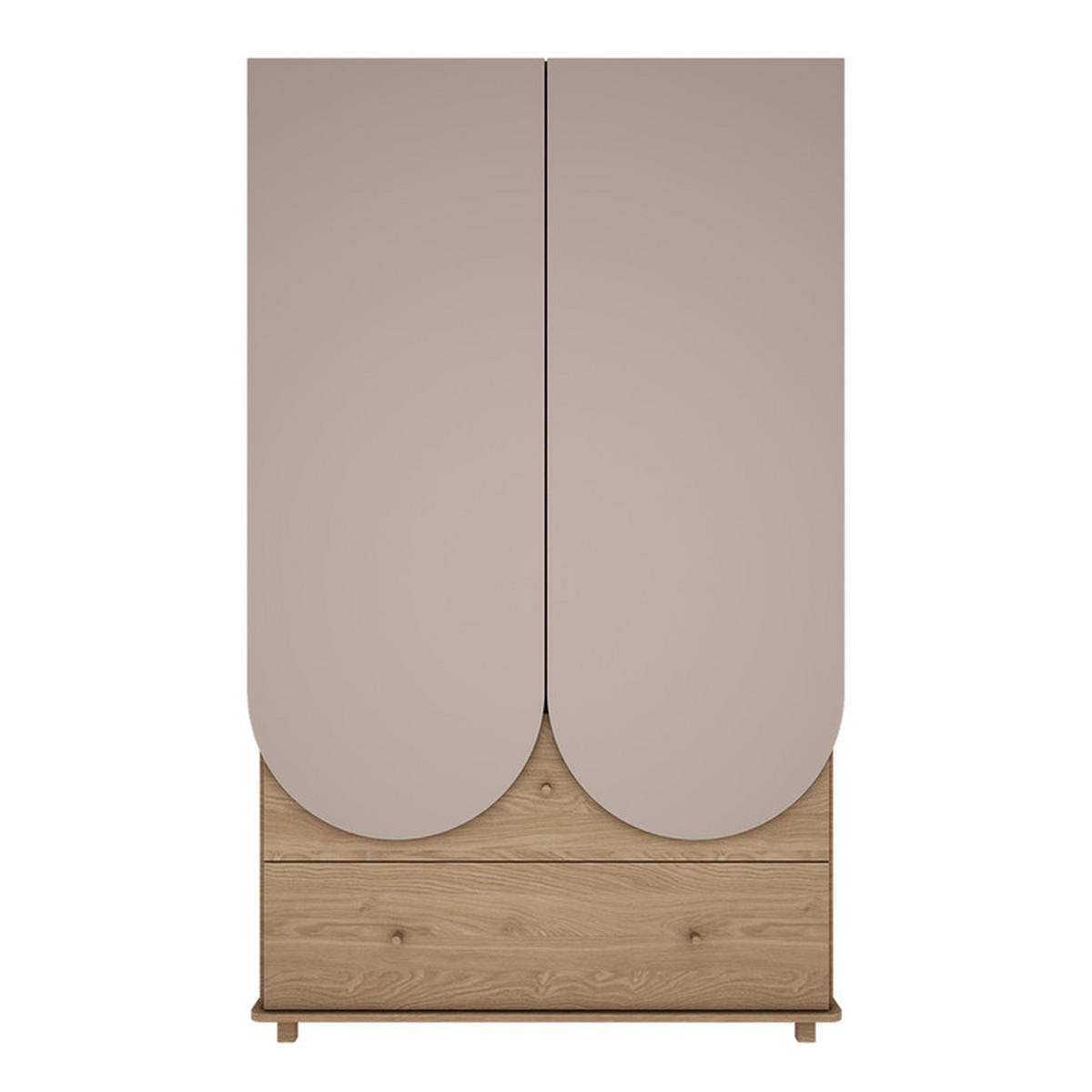 SKŘÍŇ 2DVEŘOVÁ Bloom Béžová a dřevo - hnědá, kompozitní dřevo (120/200/52cm) - Petits-meubles