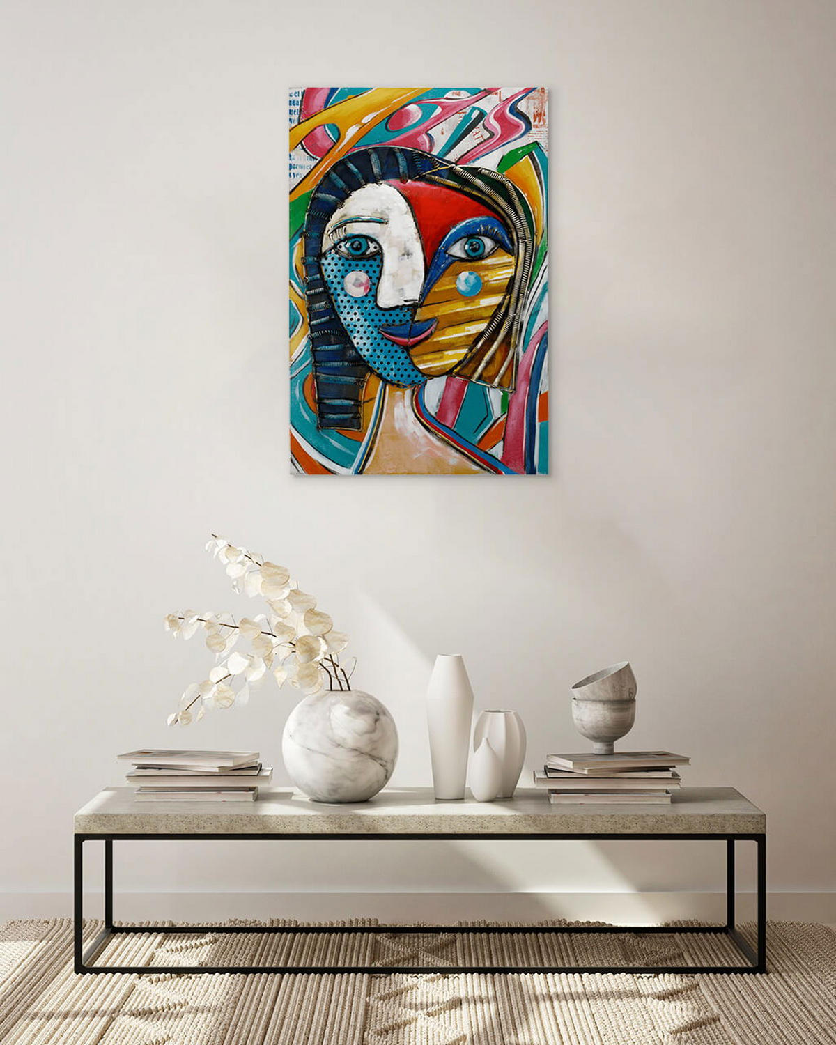 METALLBILD Bunt 60/90 cm - Multicolor, Metall (5/90cm) - KUNSTLOFT