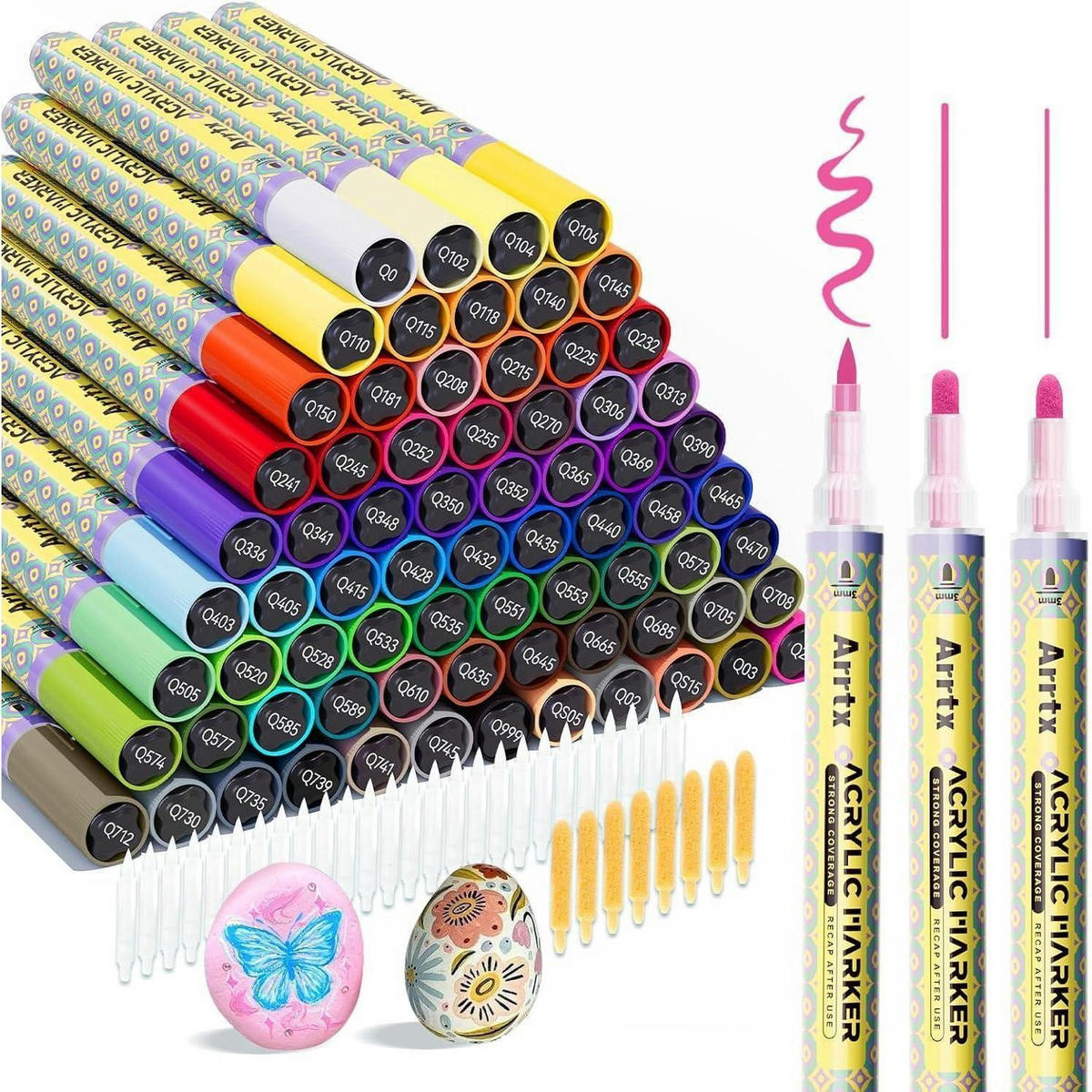 MARKER-SET 72 Farben 3mm Mittlere Spitze - Multicolor, Kunststoff (1/1/13.2cm)