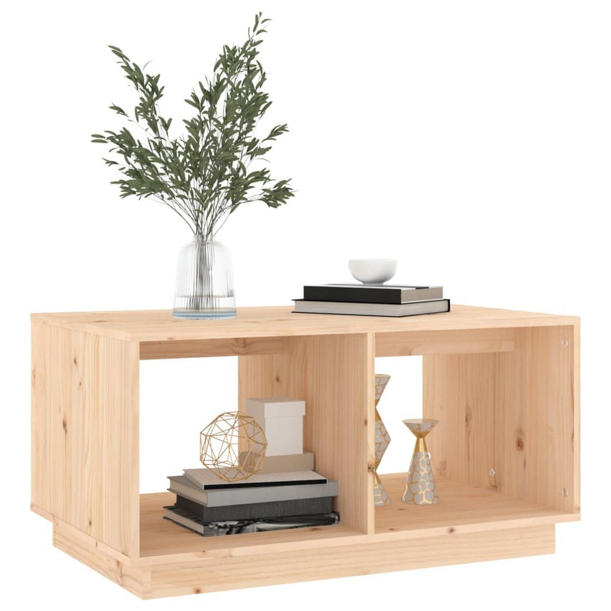 COUCHTISCH 80x50x40 cm Massivholz Kiefer - Braun, Holz (80/50/40cm) - furnicato