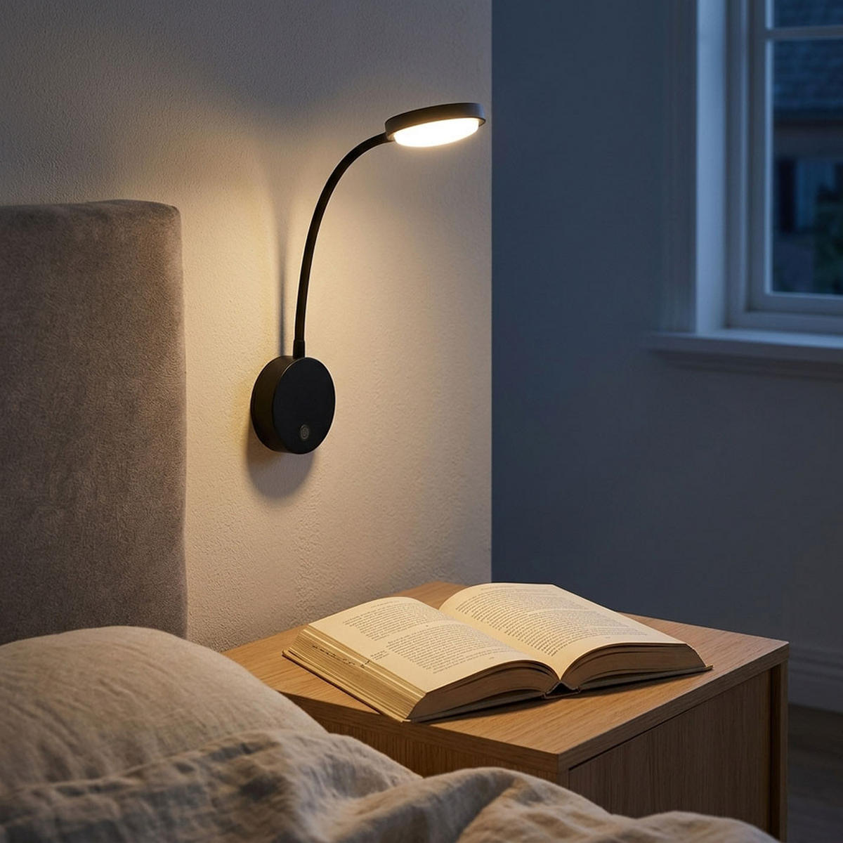 LED WANDLEUCHTE Metall Schwarz Magnethalterung - Schwarz, Metall (10/45/19cm) - Globo Lighting