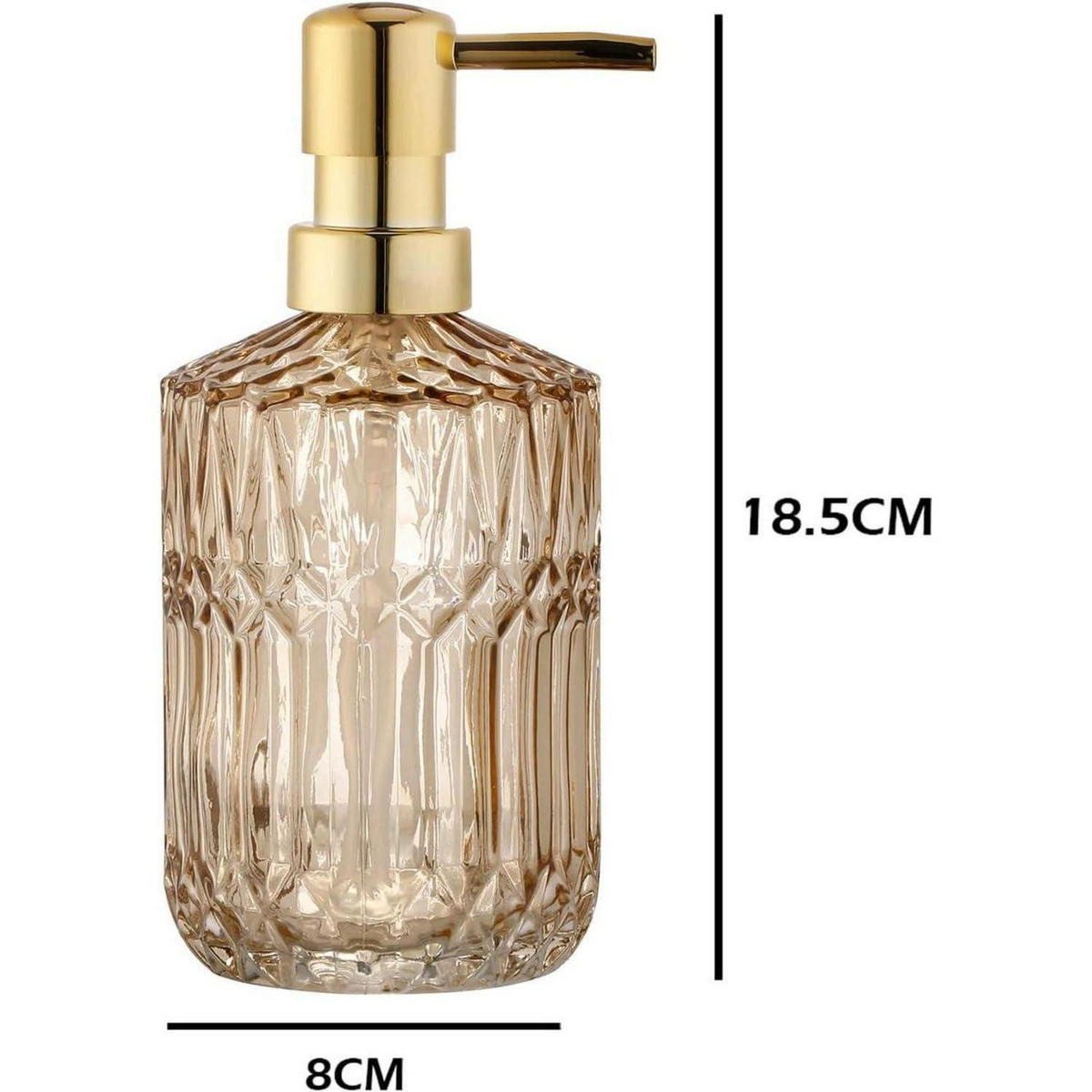 SEIFENSPENDER Glas Amber - Transparent, Glas (8/18.5/8cm)