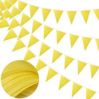WIMPELKETTE Stoff Gelb 20 m - Gelb, Textil (16.5/20/2000cm)
