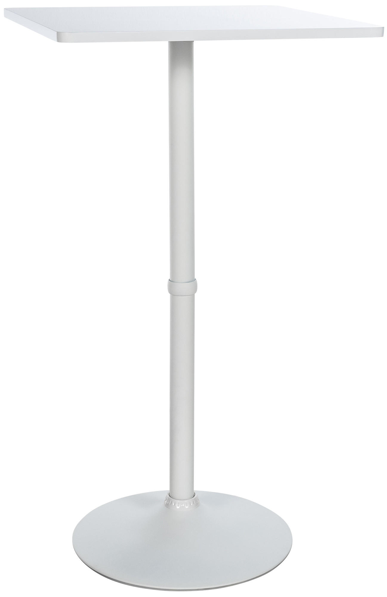 STEHTISCH eckig 60/60/108 cm Holz weiß/weiß - Weiß, Holz/Metall (60/60/108cm) - CLP