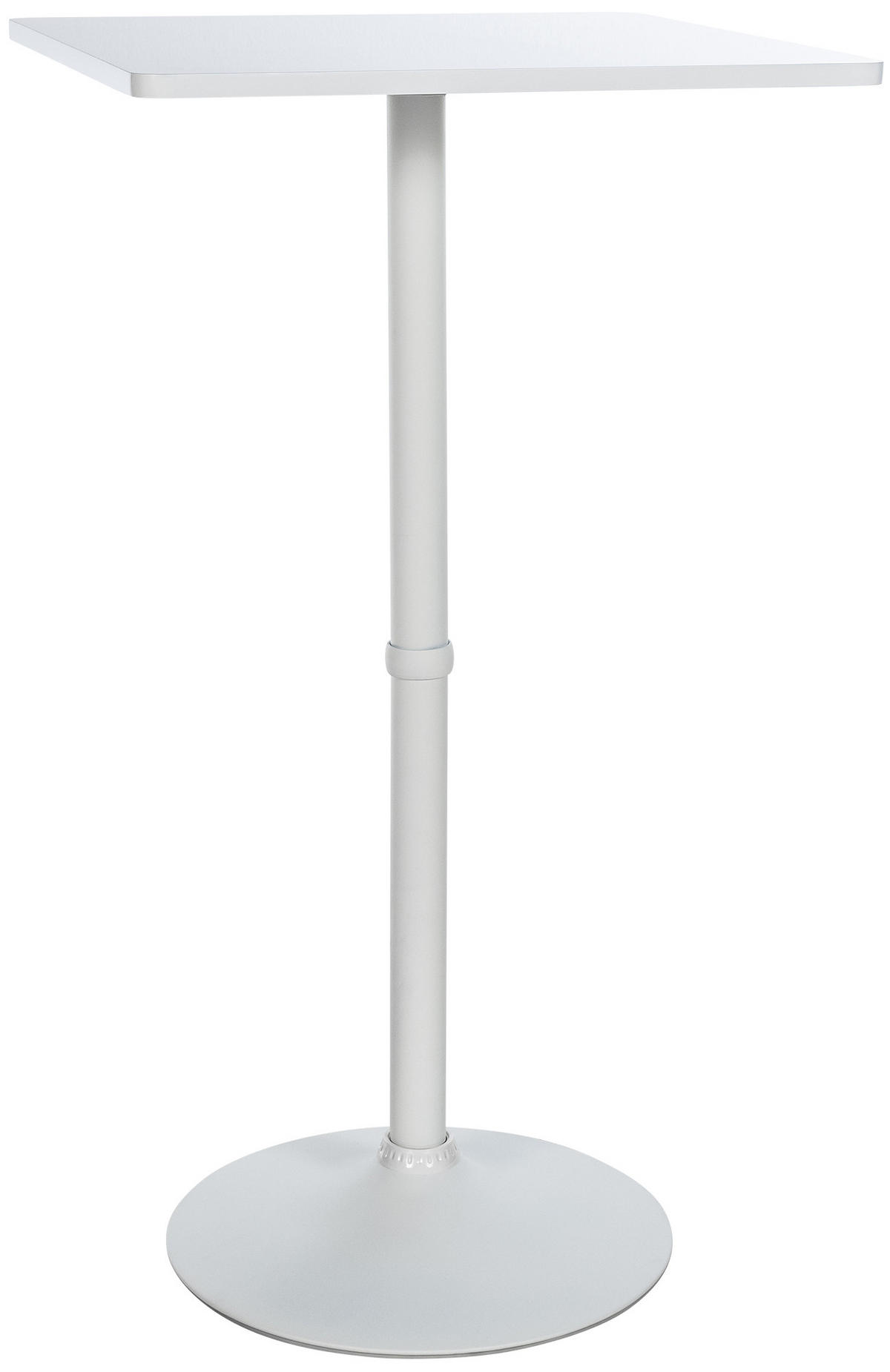 STEHTISCH eckig 60/60/108 cm Holz weiß/weiß - Weiß, Holz/Metall (60/60/108cm) - CLP