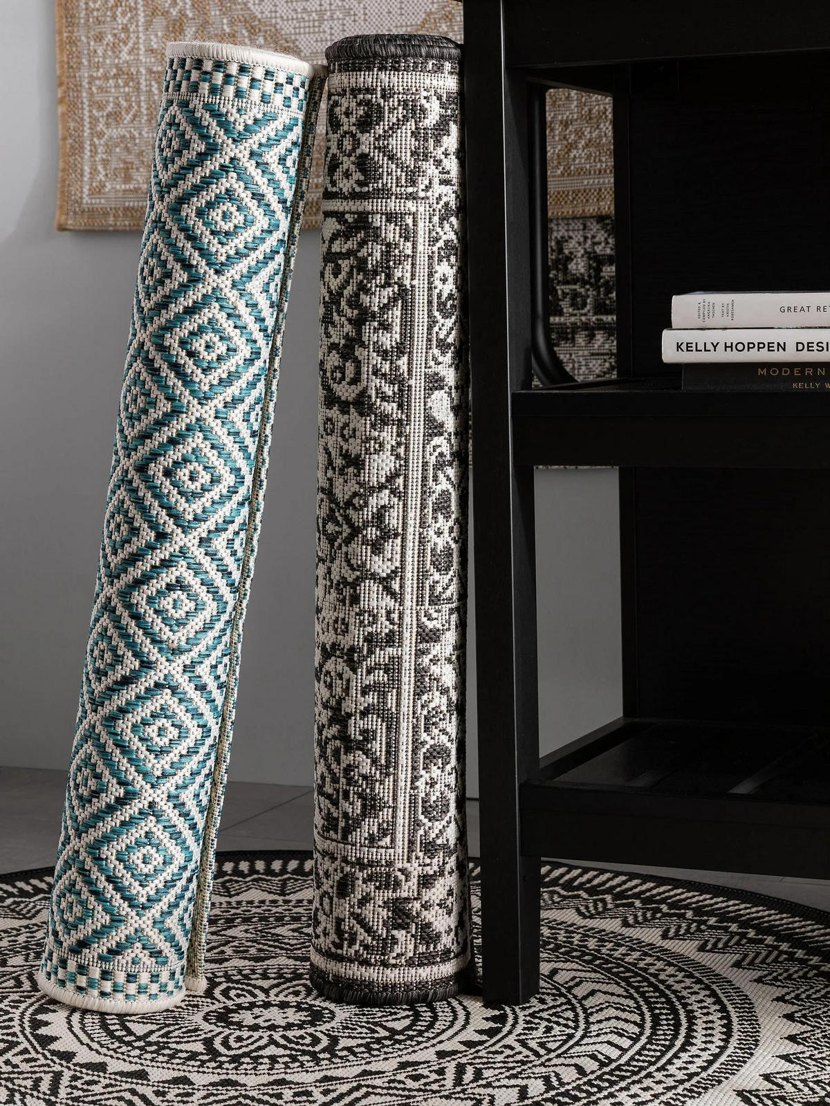 TEKAŠKI prt Cleo modra za notranjo in zunanjo uporabo 80x240 cm - modra, umetna masa/tekstil (80/240cm) - benuta Nest