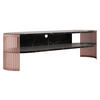 TV-LOWBOARD Fikoli Oval Ember - Messingfarben/Schwarz, Holzwerkstoff/Metall (140/40/40cm) - MIRJAN24