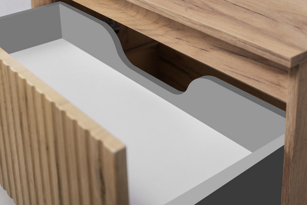 WASCHBECKUNTERSCHRANK Craft Eiche 60/57/46 cm - Eichefarben, Holzwerkstoff (60/57/46cm) - Rodan