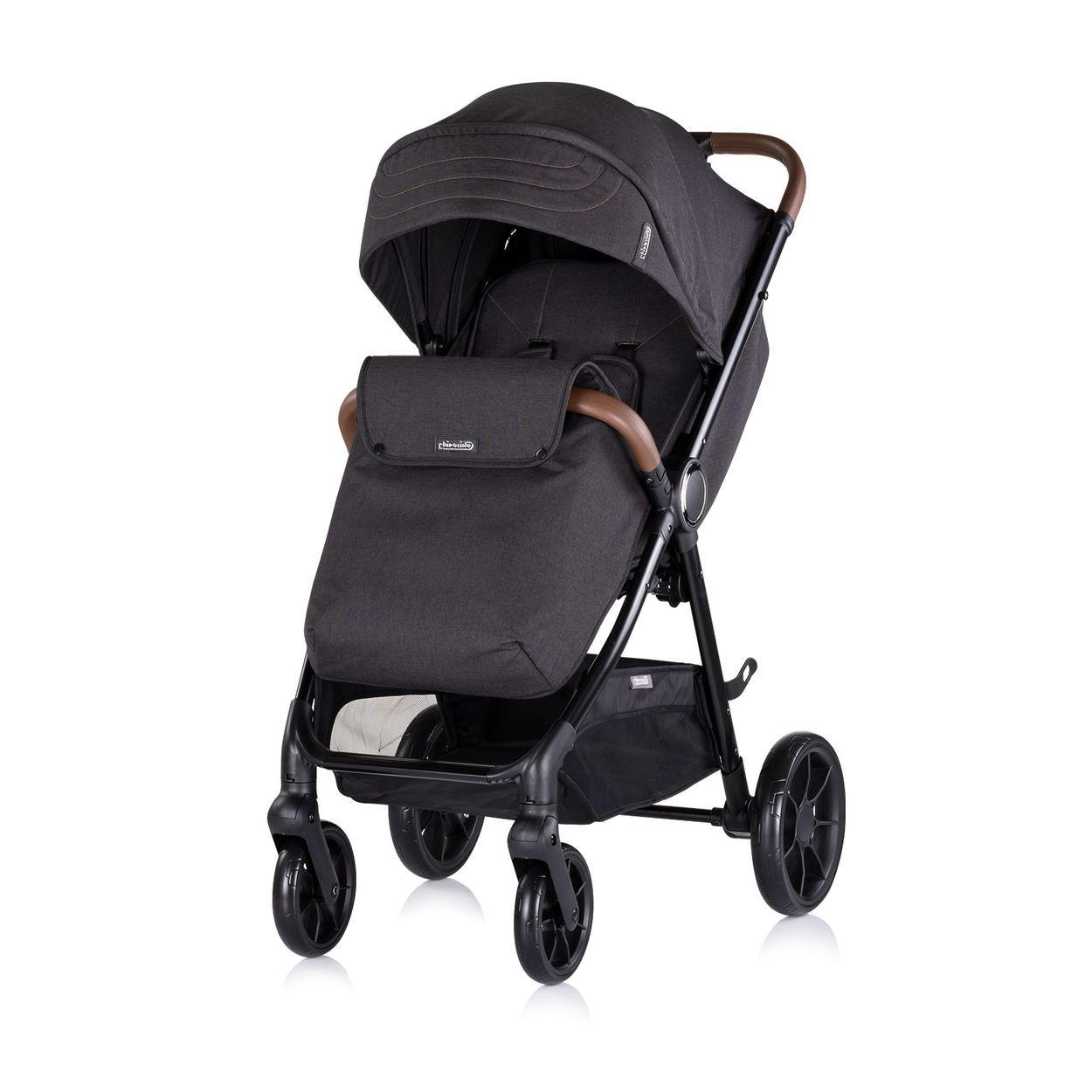 KOMBIKINDERWAGEN Ultera 3 in 1 schwarz Babyschale Fußabdeckung klappbar Korb - Schwarz, Metall (75/56/102cm) - Chipolino